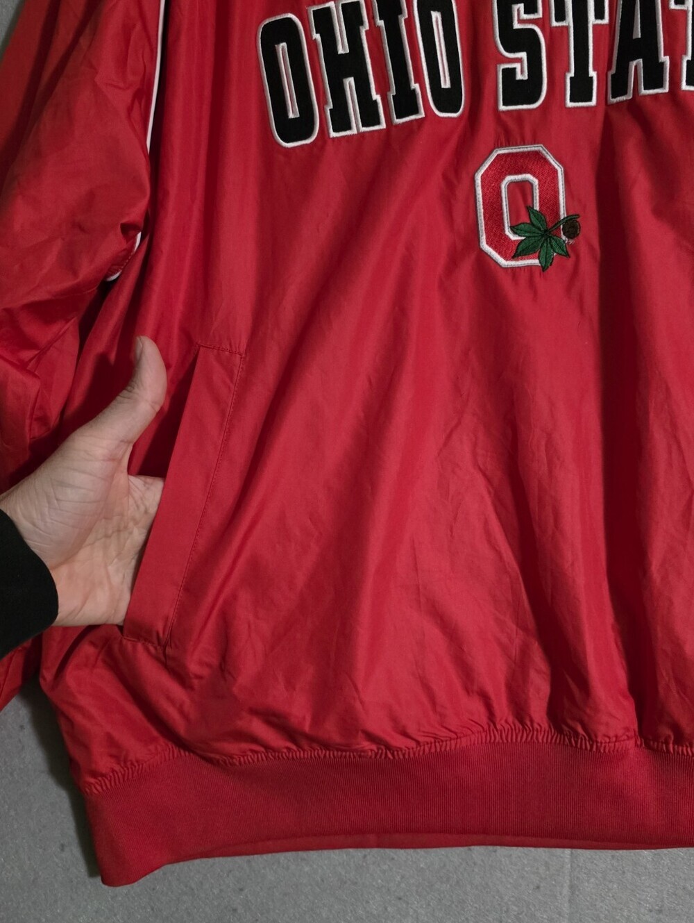 Vtg Team Edition Apparel Mens Ohio State Buckeyes Pullover Windbreaker Size L - Picture 6 of 13